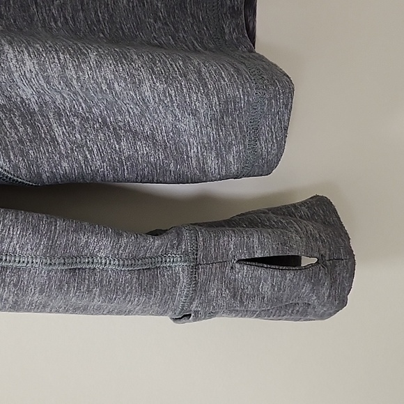 LULULEMON LUNO SIGNATURE UNIQE THUMB HOLE YELLOW ZIP WORKOUT COMFY GRAY-JACKET - Picture 15 of 16